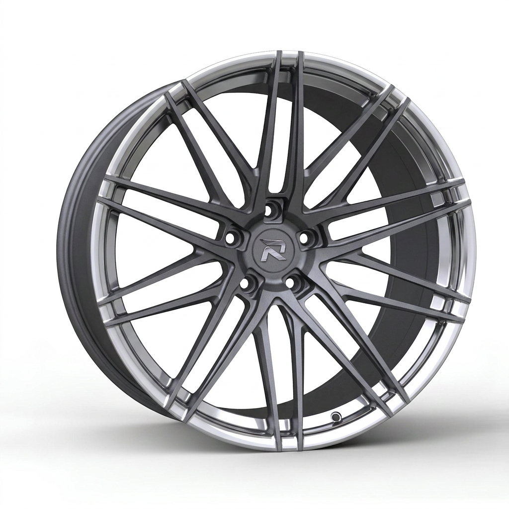 RZR CXCI forged wheel — Frozen Grey Matte / Polished Lip