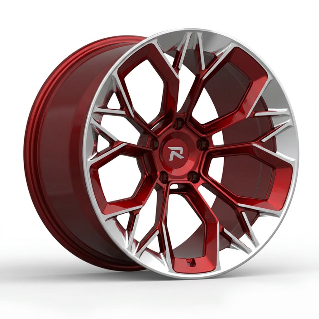 RZR CLIII forged wheel — Candy Red / Polished Lip
