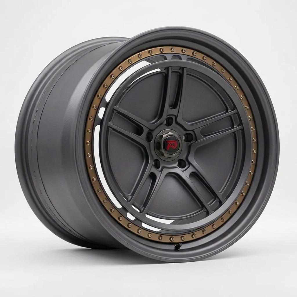 RZR XL forged wheel — Matte Anthracite / Bronze Hardware