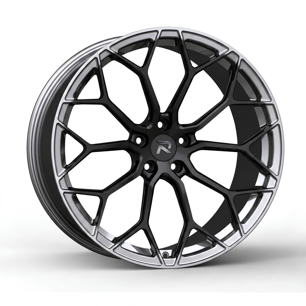 RZR CLXXXVIII forged wheel — Gloss Black / Polished Lip