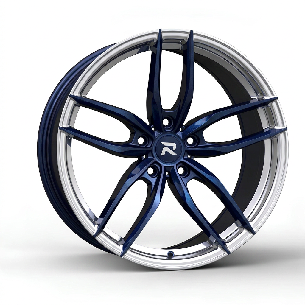 RZR CXCIII forged wheel — Midnight Blue Pearl / Polished Lip