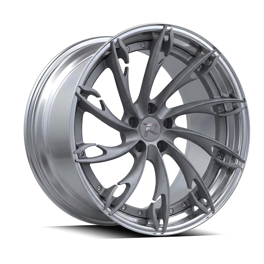 RZR CV forged wheel — Frozen Grey Matte / Polished Lip