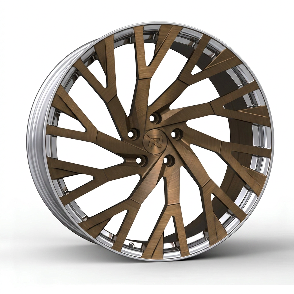 RZR CCV forged wheel — Brushed Bronze / Polished Lip
