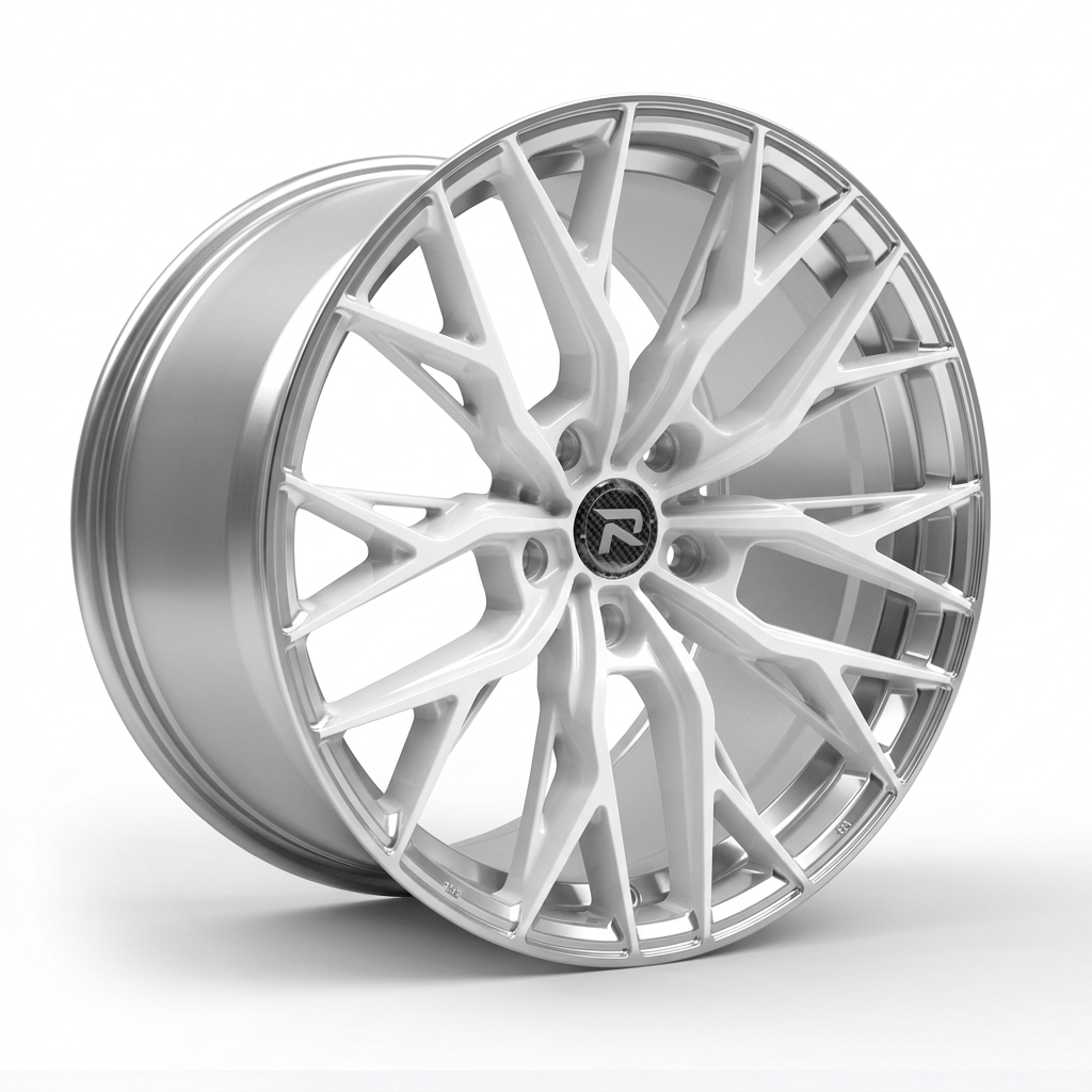 RZR CLV forged wheel — Gloss White / Polished Lip