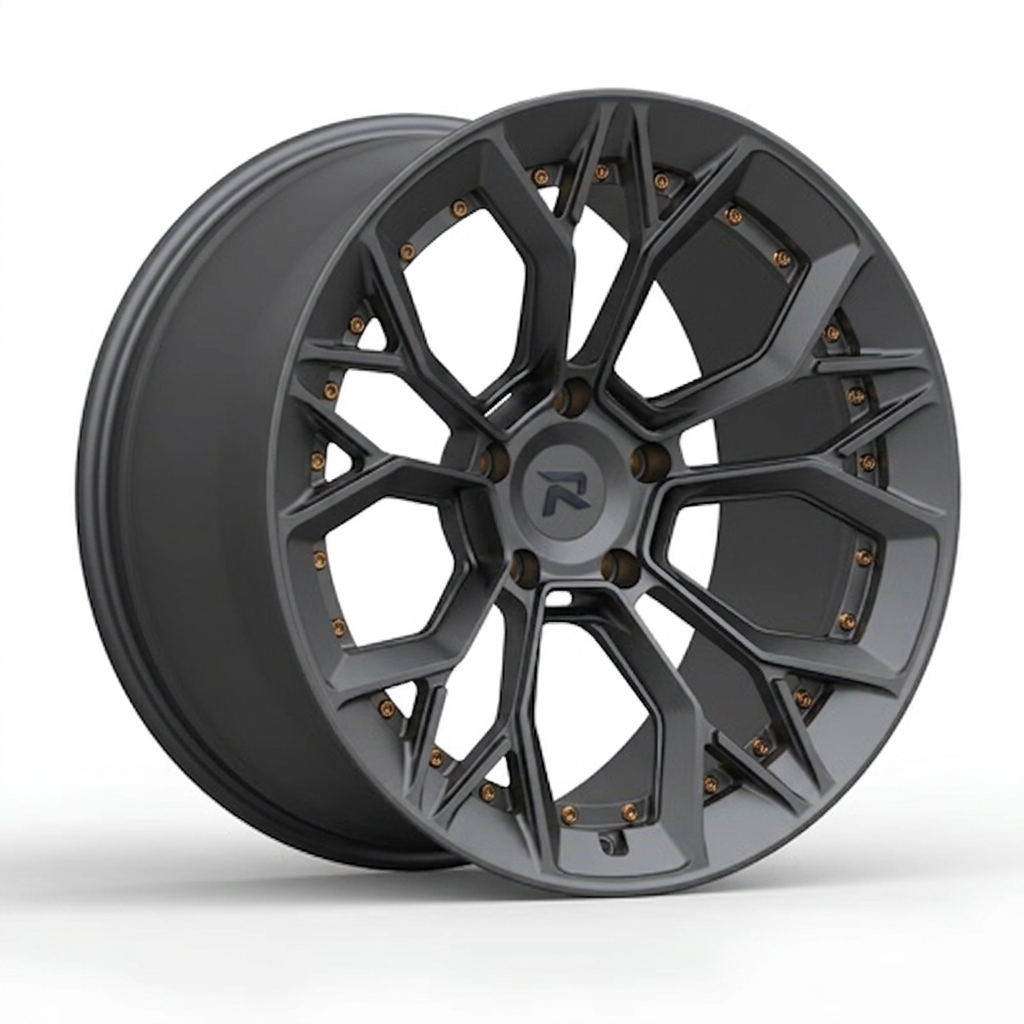 RZR CLIII forged wheel — Matte Anthracite / Bronze Hardware