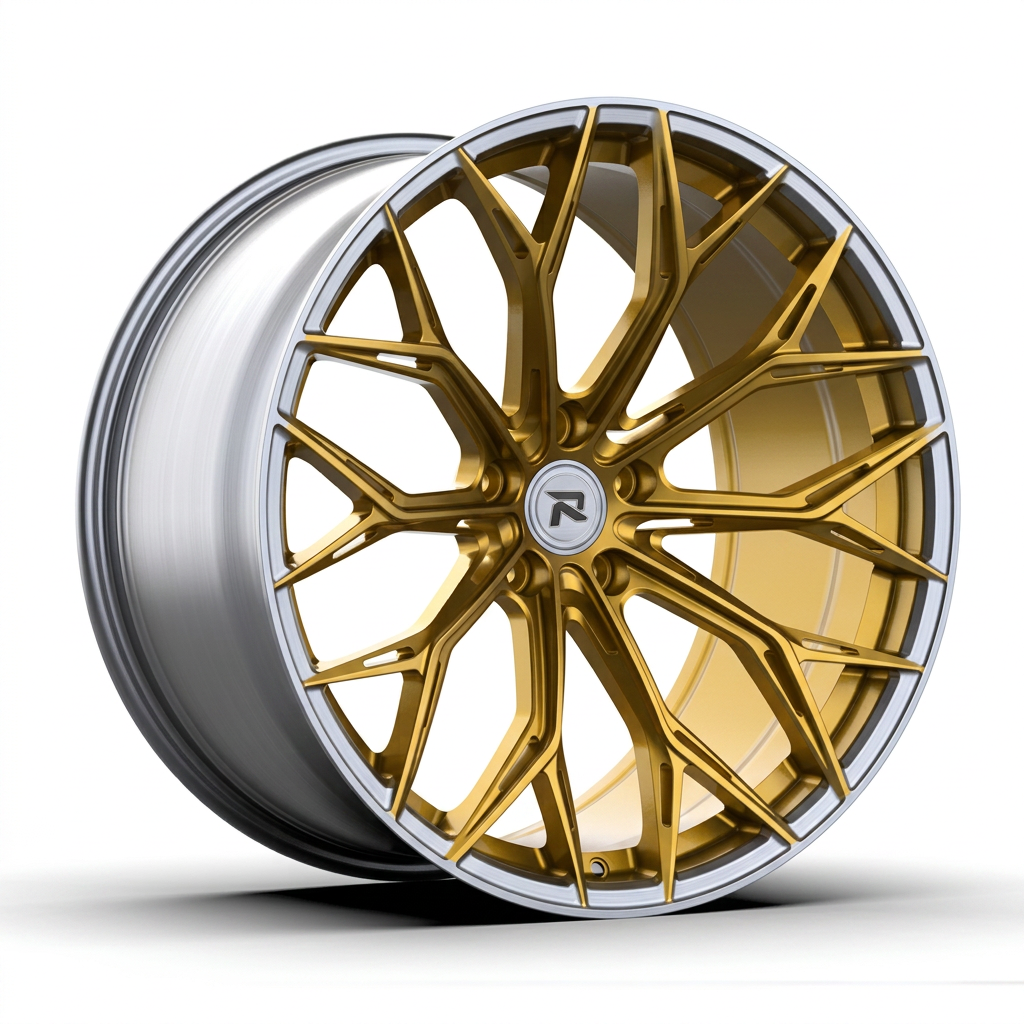 RZR CLI forged wheel — Gloss Gold / Machined Lip