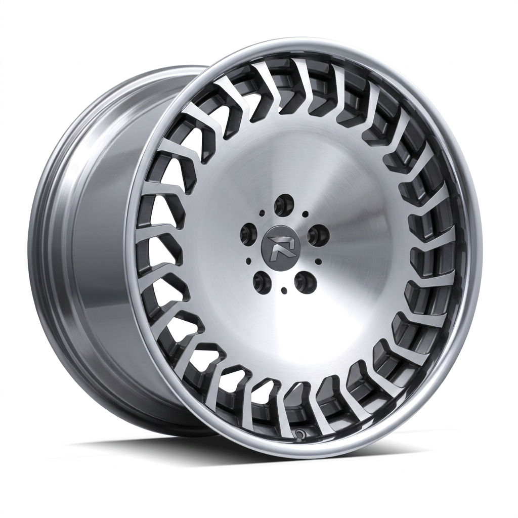 RZR CX forged wheel — Graphite Machined / Polished Lip