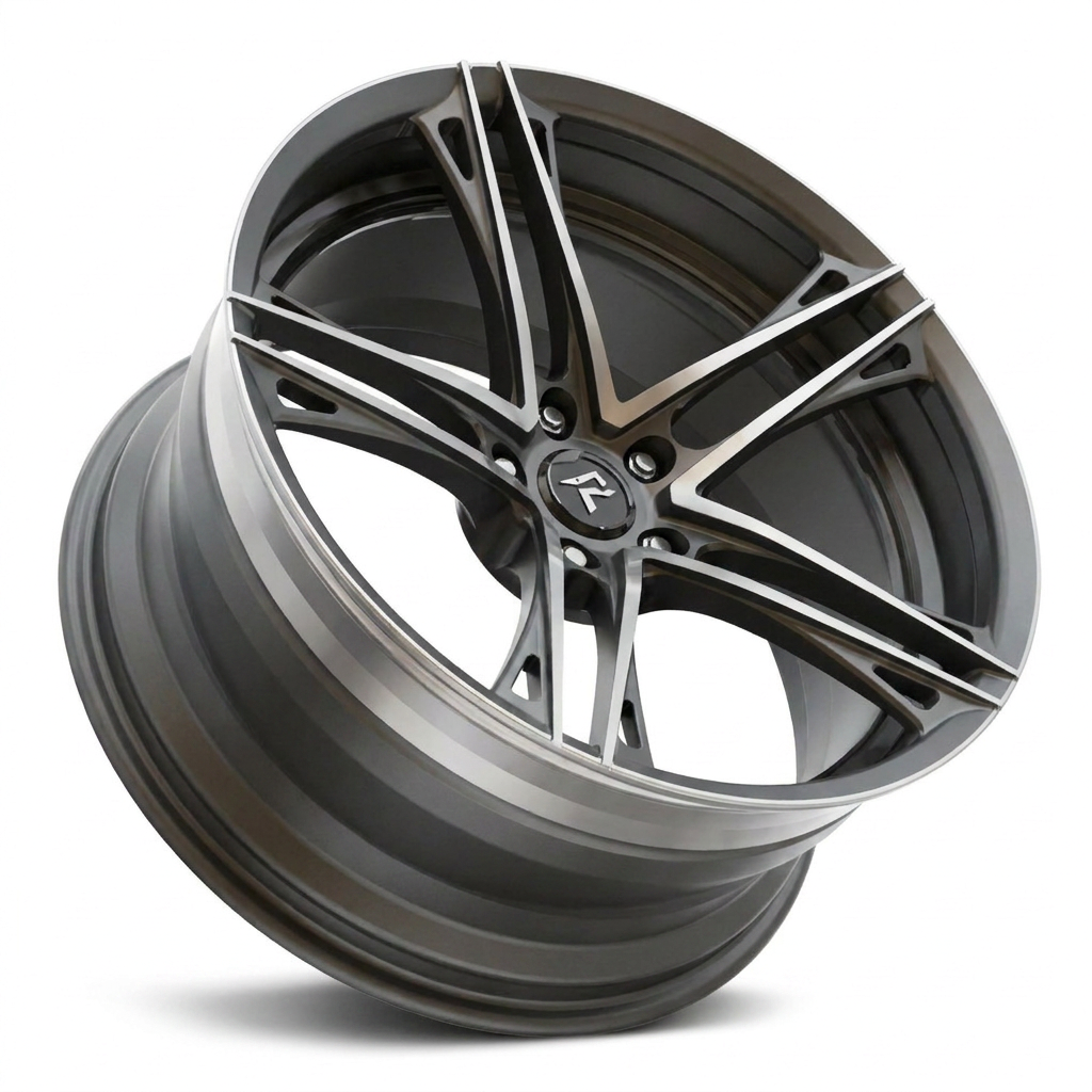 RZR V forged wheel — Smoked Gunmetal / Diamond-Cut Face