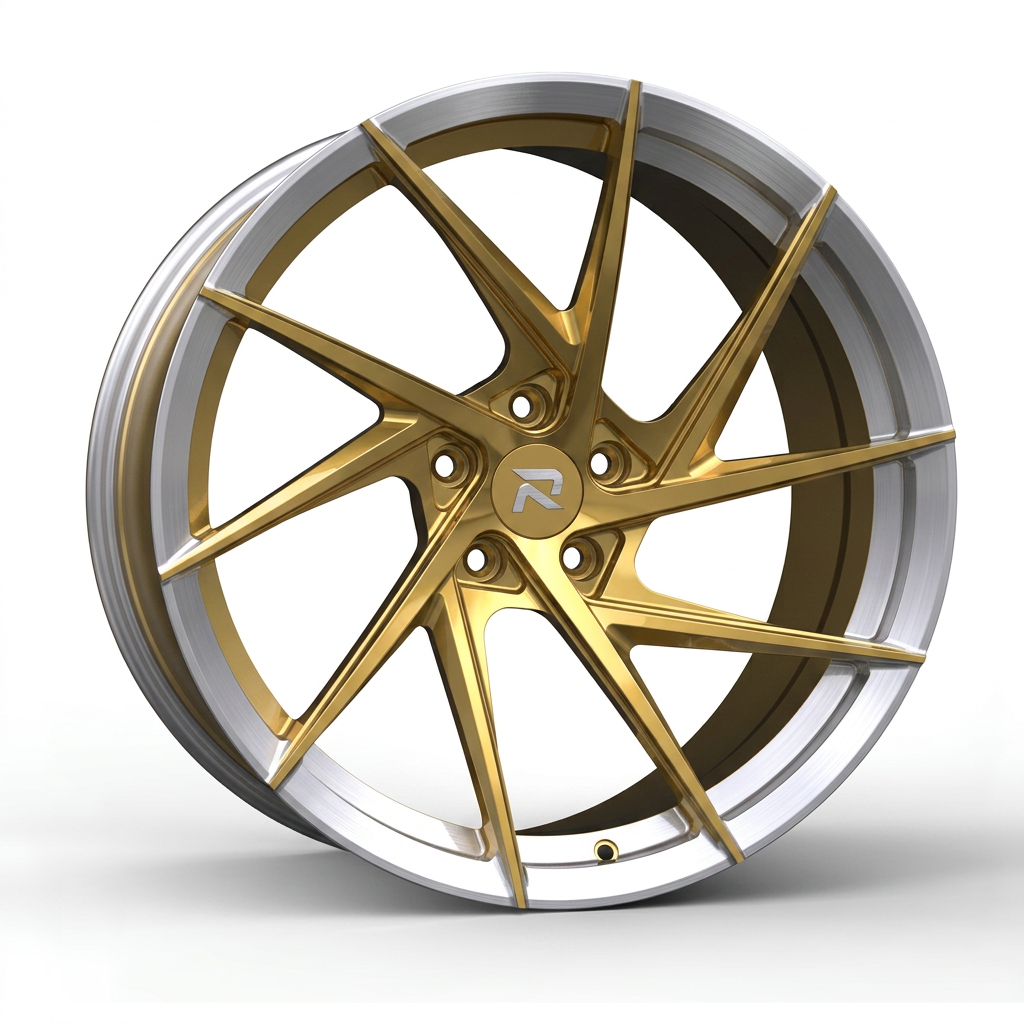 RZR CXI forged wheel — Gloss Gold / Machined Lip