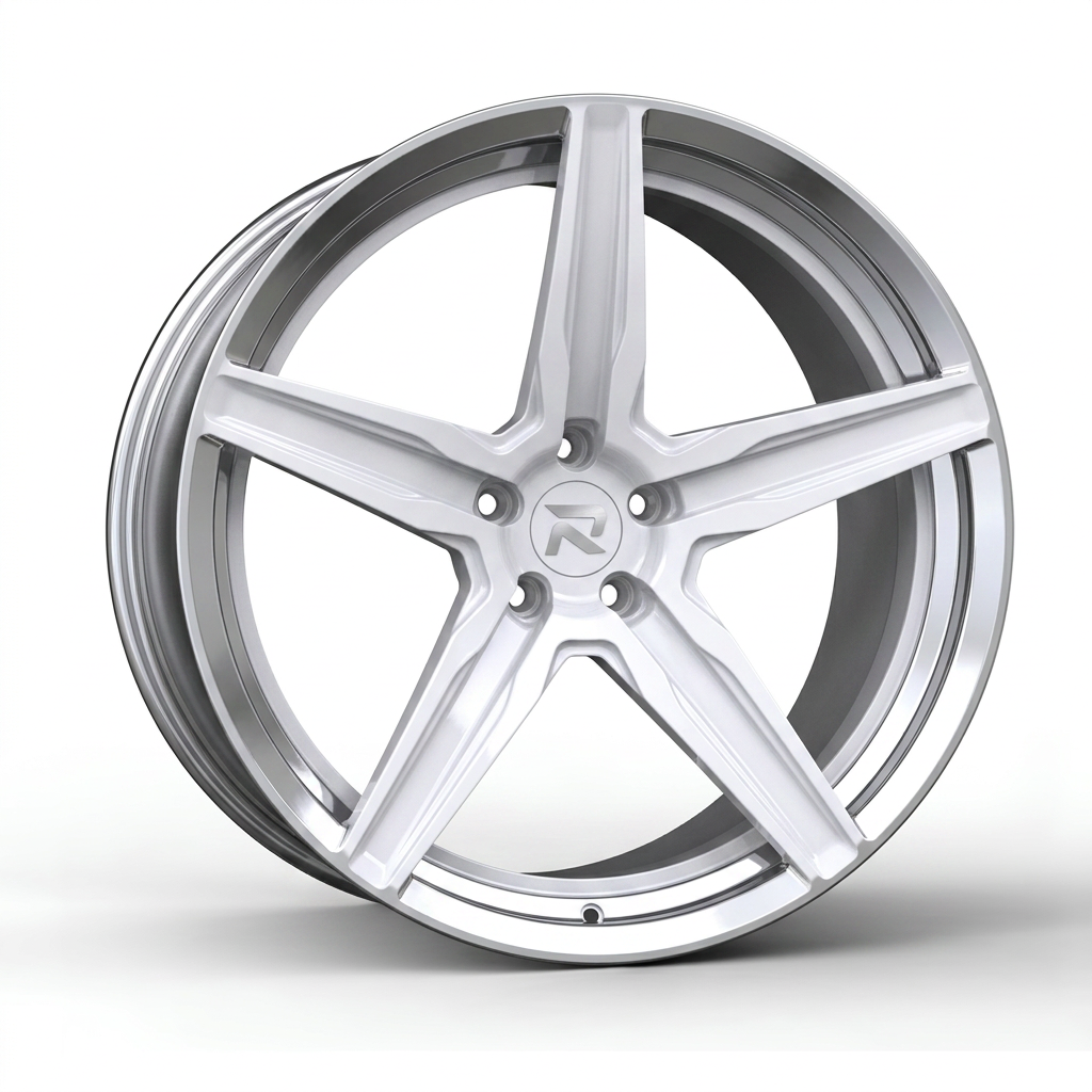 RZR CXXVIII forged wheel — Gloss White / Polished Lip