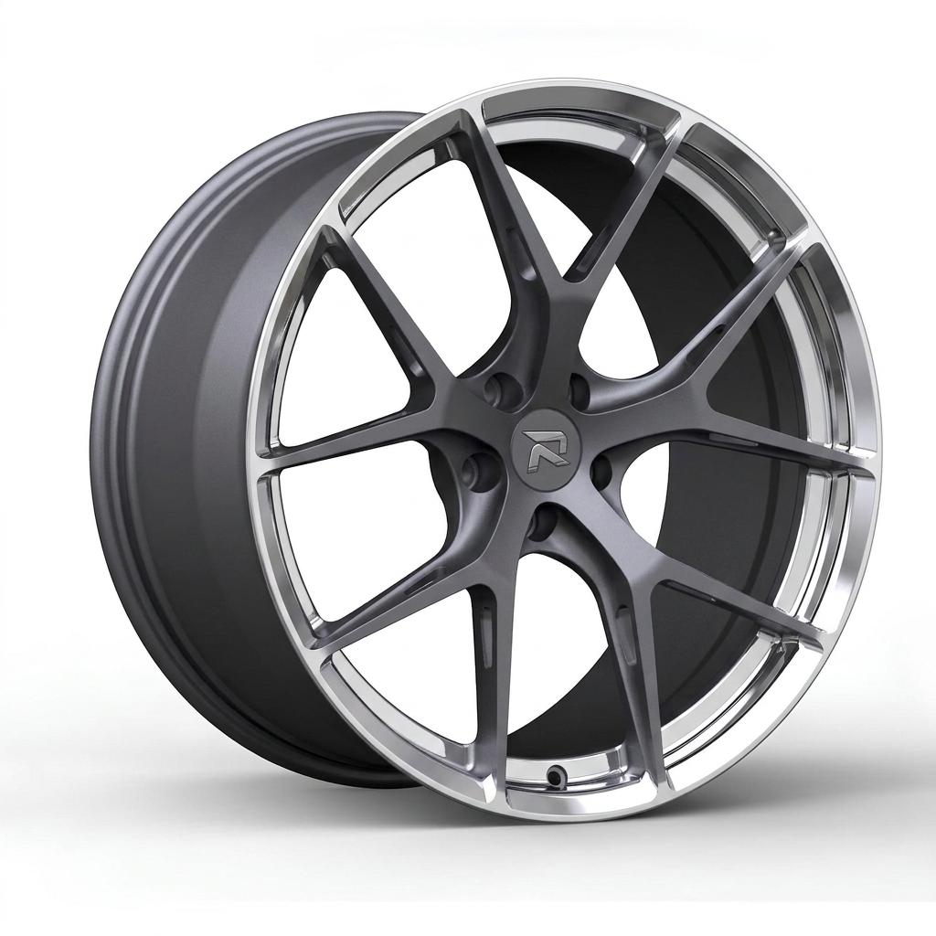 RZR CCI forged wheel — Frozen Grey Matte / Polished Lip