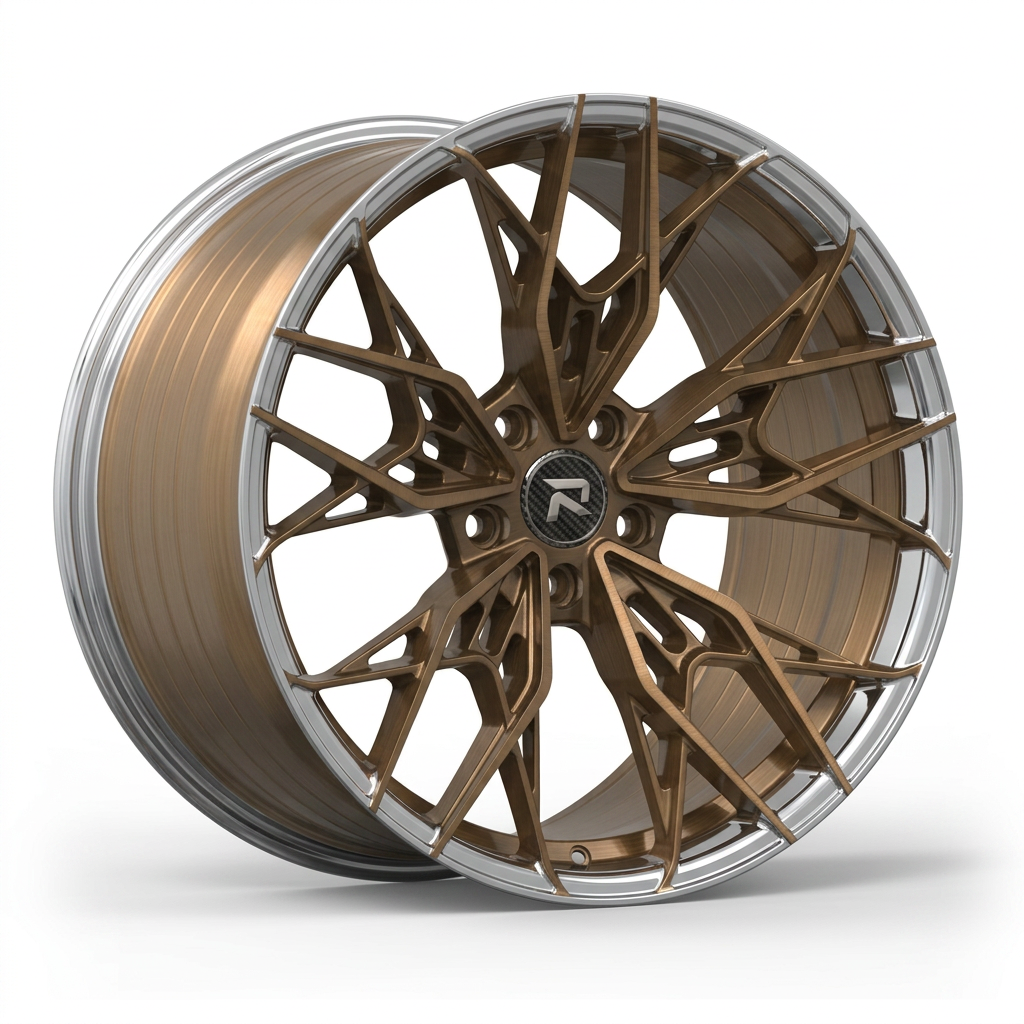 RZR CXXXVII forged wheel — Brushed Bronze / Polished Lip
