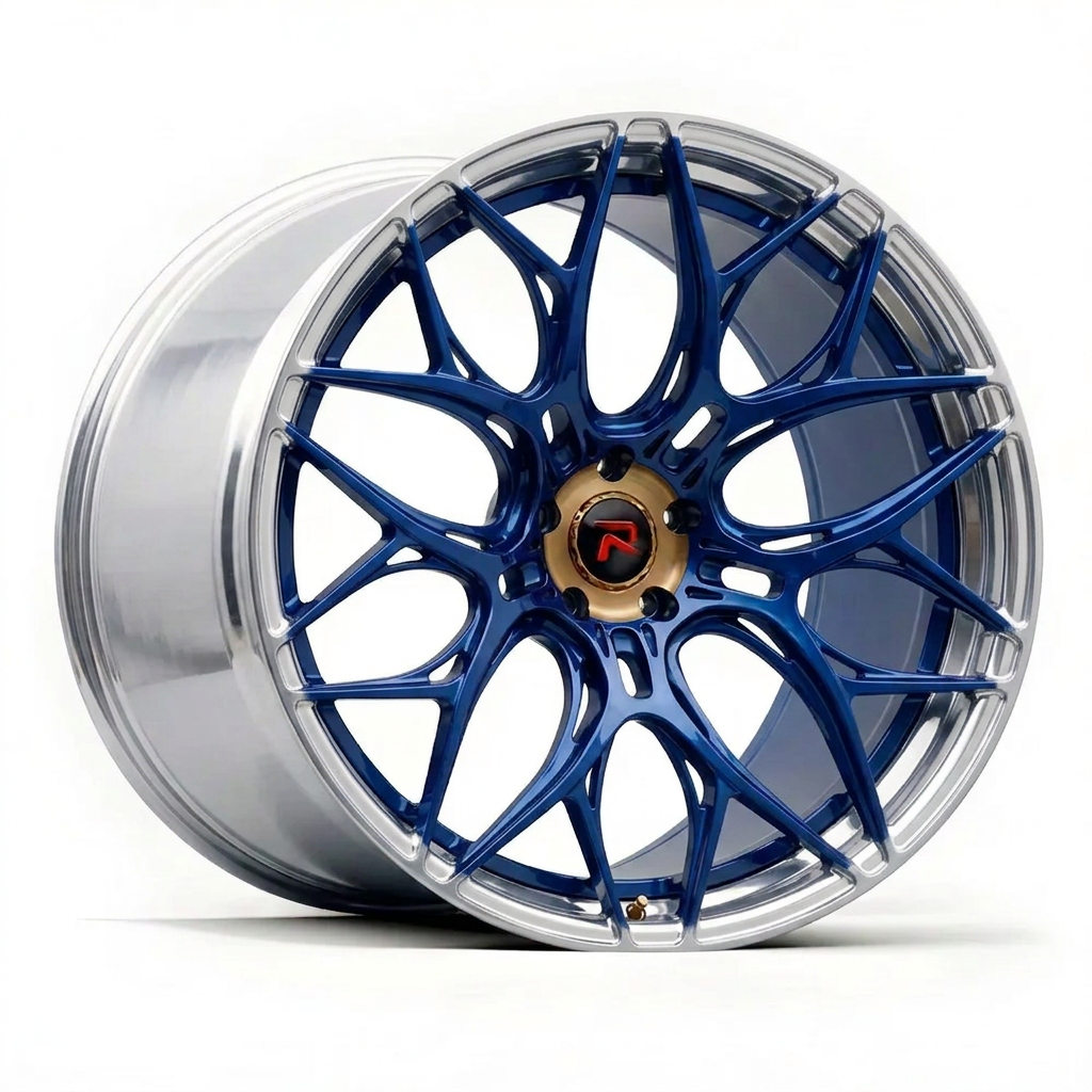RZR LIV forged wheel — Candy Blue / Polished Lip