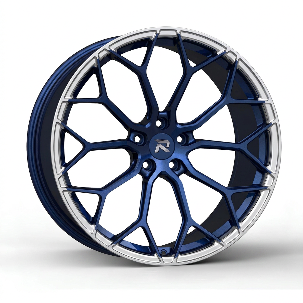 RZR CLXXXVIII forged wheel — Midnight Blue Pearl / Polished Lip