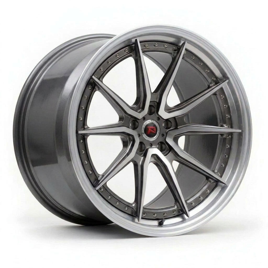 RZR XXIX forged wheel — Graphite / Machined Lip
