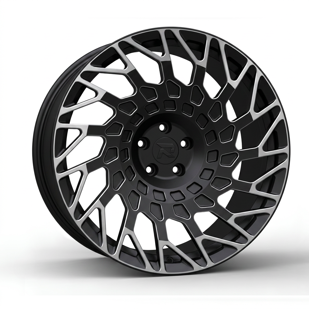 RZR CXLVII forged wheel — Matte Black / Milled Edges