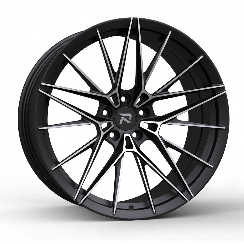 RZR CLXXXVII forged wheel — Matte Black / Milled Edges