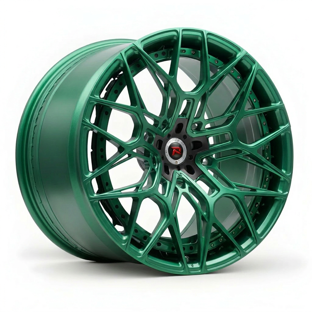 RZR XX forged wheel — Satin Emerald Metallic