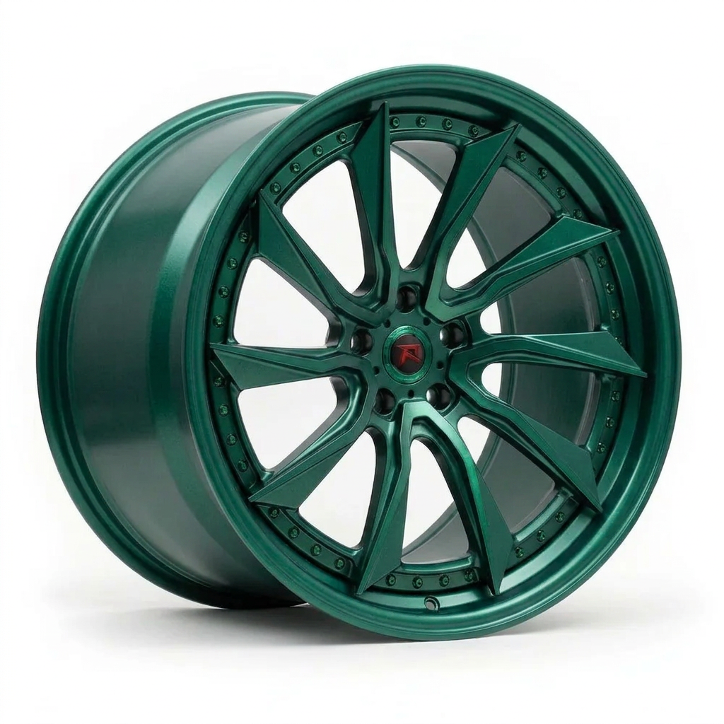 RZR LVIII forged wheel — Satin Emerald Metallic