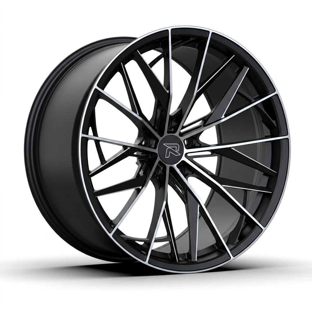 RZR CXXXIV forged wheel — Matte Black / Milled Edges