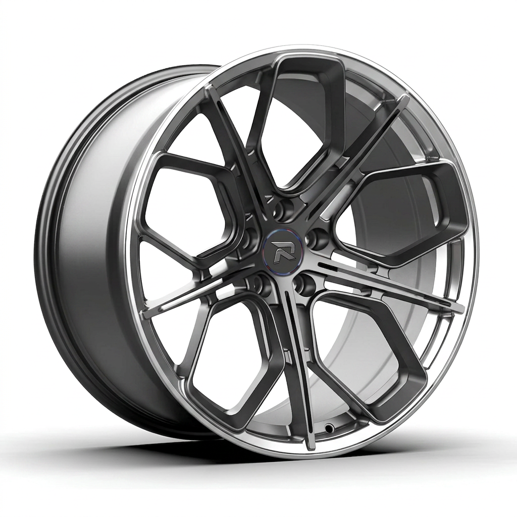RZR CXXI forged wheel — Frozen Grey Matte / Polished Lip