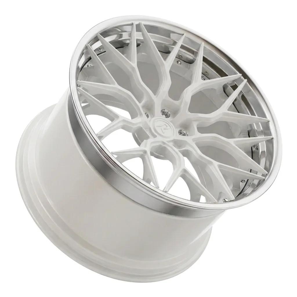 RZR I forged wheel — Gloss White / Polished Lip