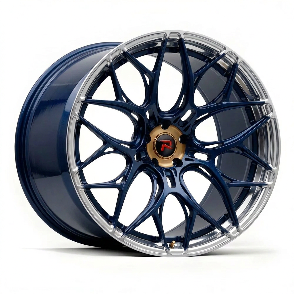RZR LIV forged wheel — Midnight Blue Pearl / Polished Lip