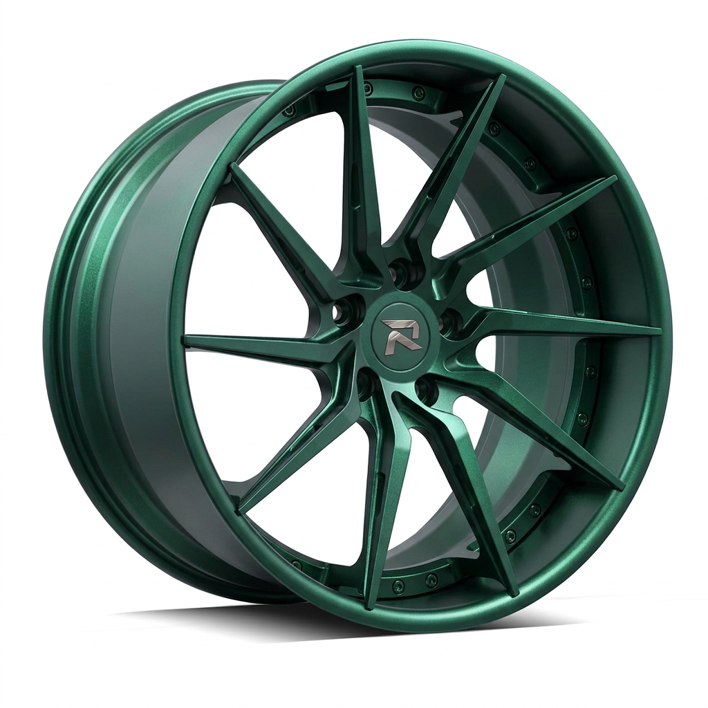 RZR XCIV forged wheel — Satin Emerald Metallic