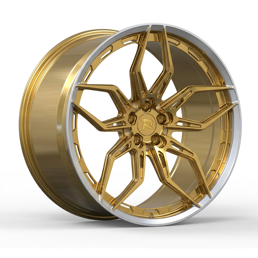 RZR CL forged wheel — Gloss Gold / Machined Lip