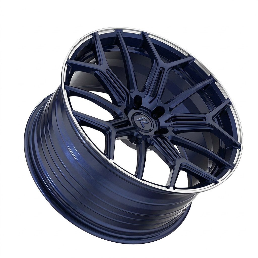 RZR LXXXVI forged wheel — Midnight Blue Pearl / Polished Lip