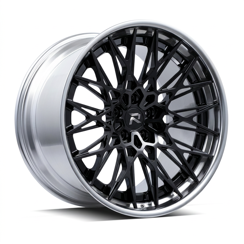 RZR CI forged wheel — Gloss Black / Polished Lip