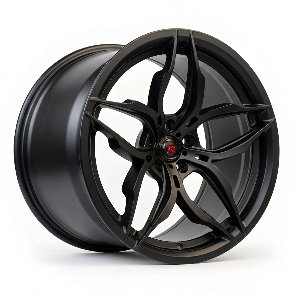 RZR XVI forged wheel — Satin Black / Machined Face