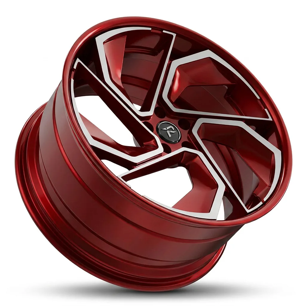 RZR X forged wheel — Candy Red / Machined Face
