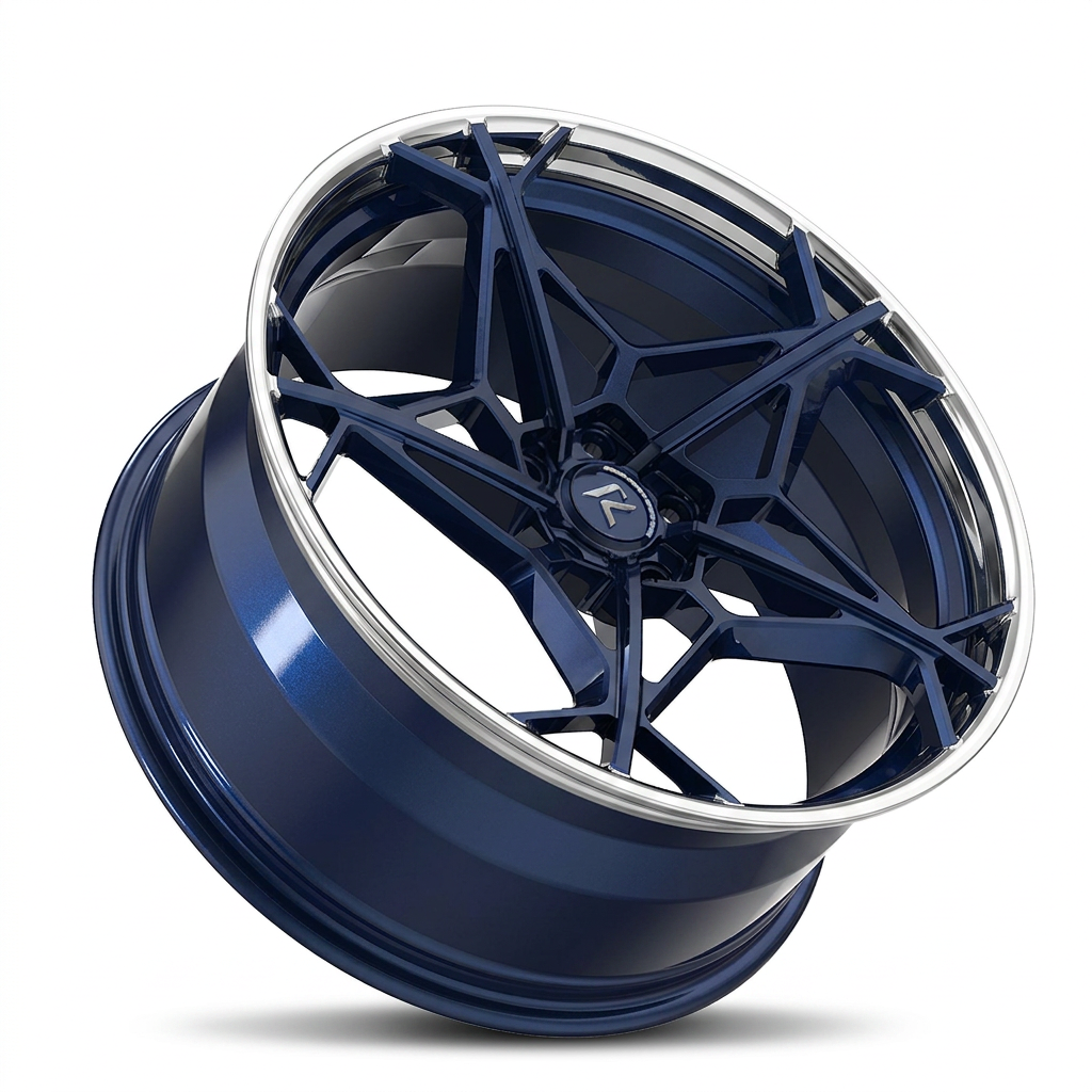 RZR XC forged wheel — Midnight Blue Pearl / Polished Lip