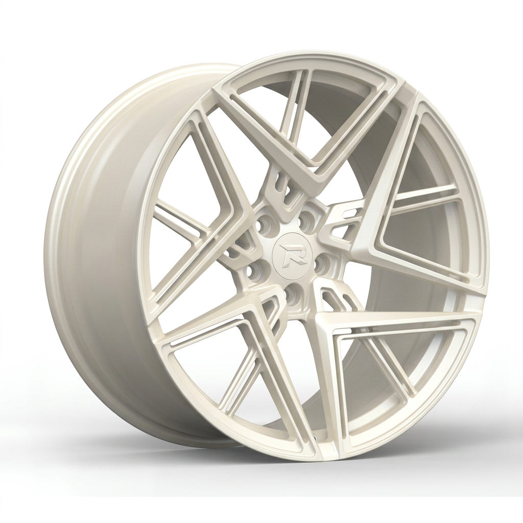RZR CXXXII forged wheel — Satin White Pearl