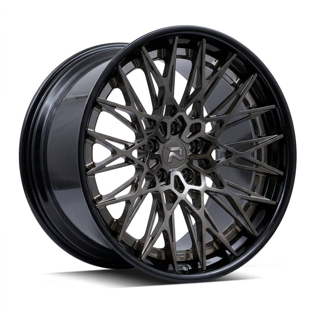 RZR CI forged wheel — Smoked Chrome / Gloss Black