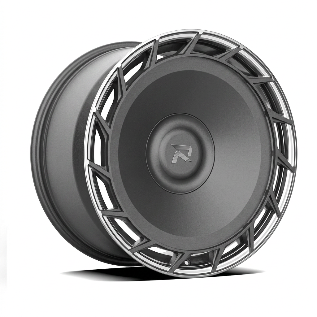 RZR CLXXXII forged wheel — Frozen Grey Matte / Polished Lip