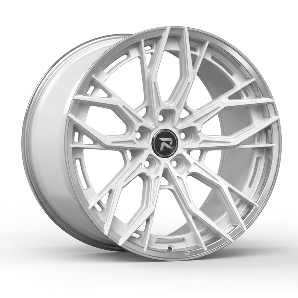 RZR CXXXV forged wheel — Gloss White / Polished Lip
