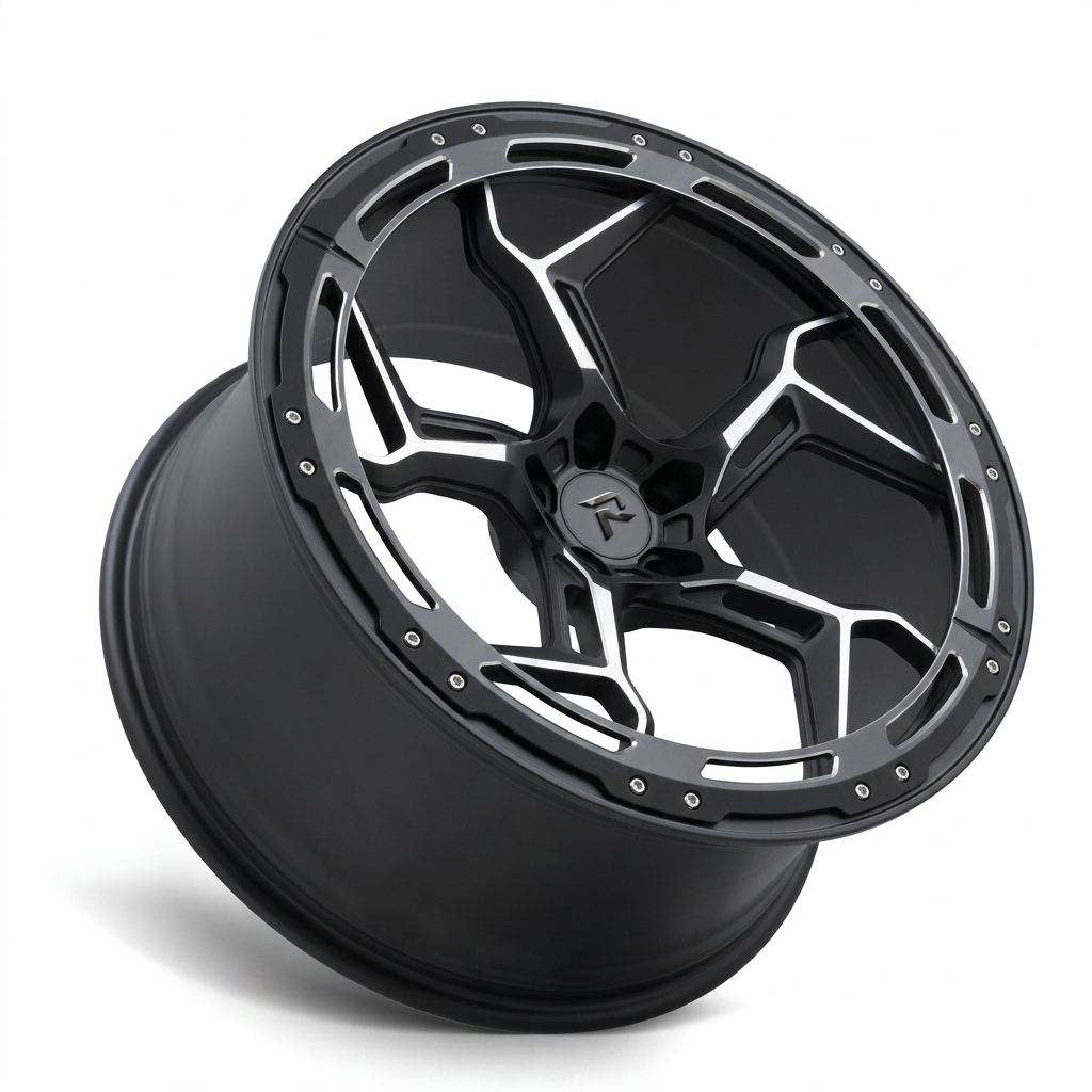 RZR LXXXVIII forged wheel — Matte Black / Milled Edges