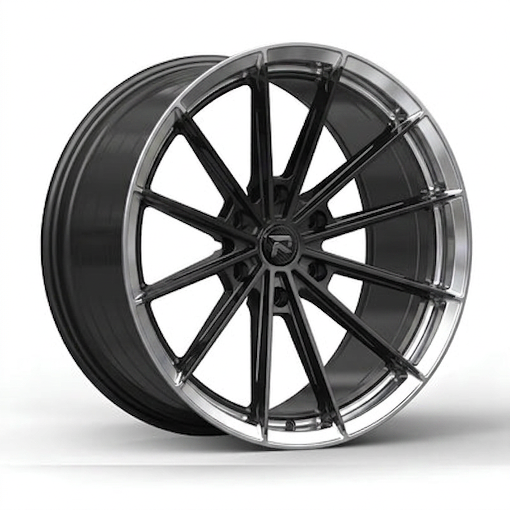 RZR CXX forged wheel — Gloss Black / Polished Lip