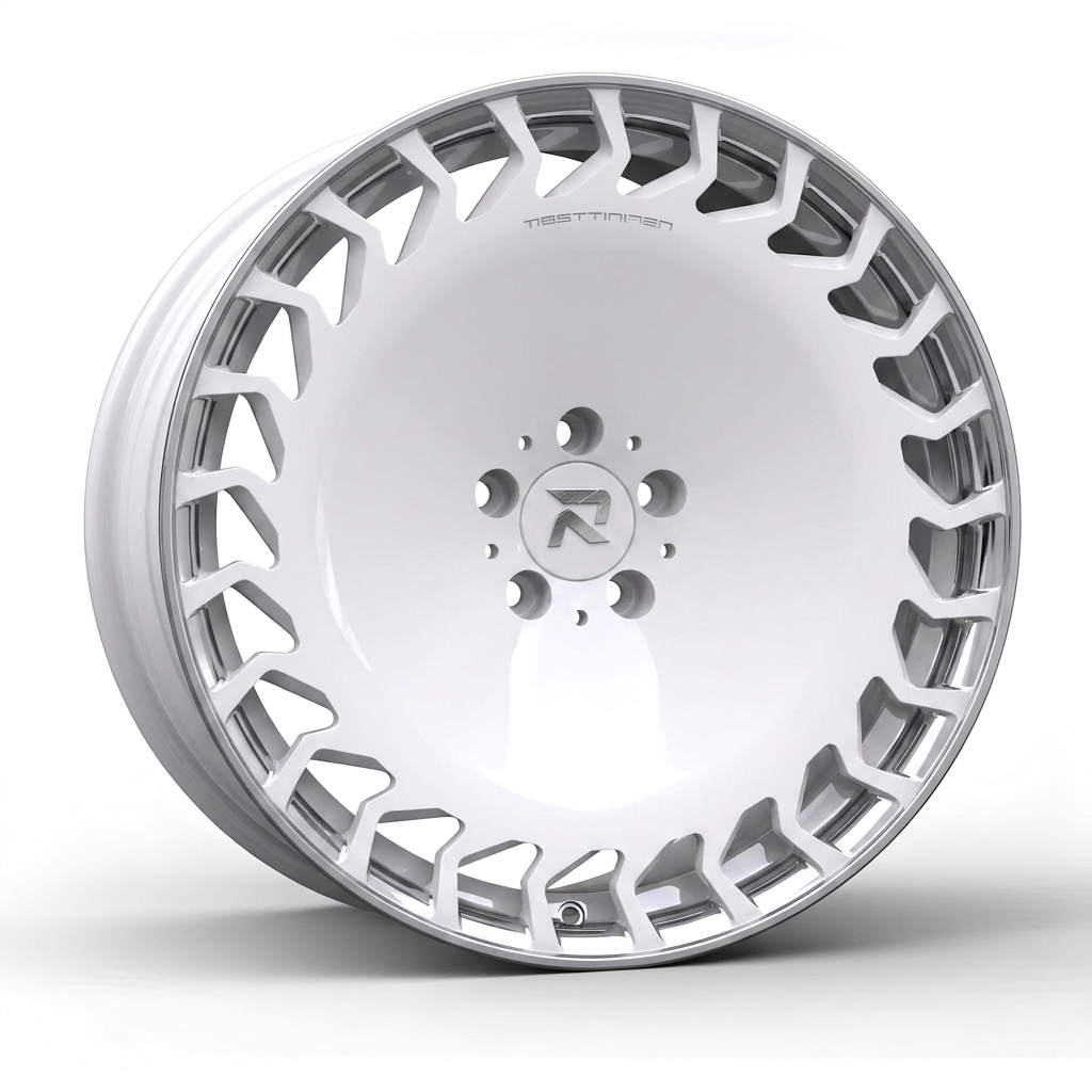 RZR CCIII forged wheel — Gloss White / Polished Lip