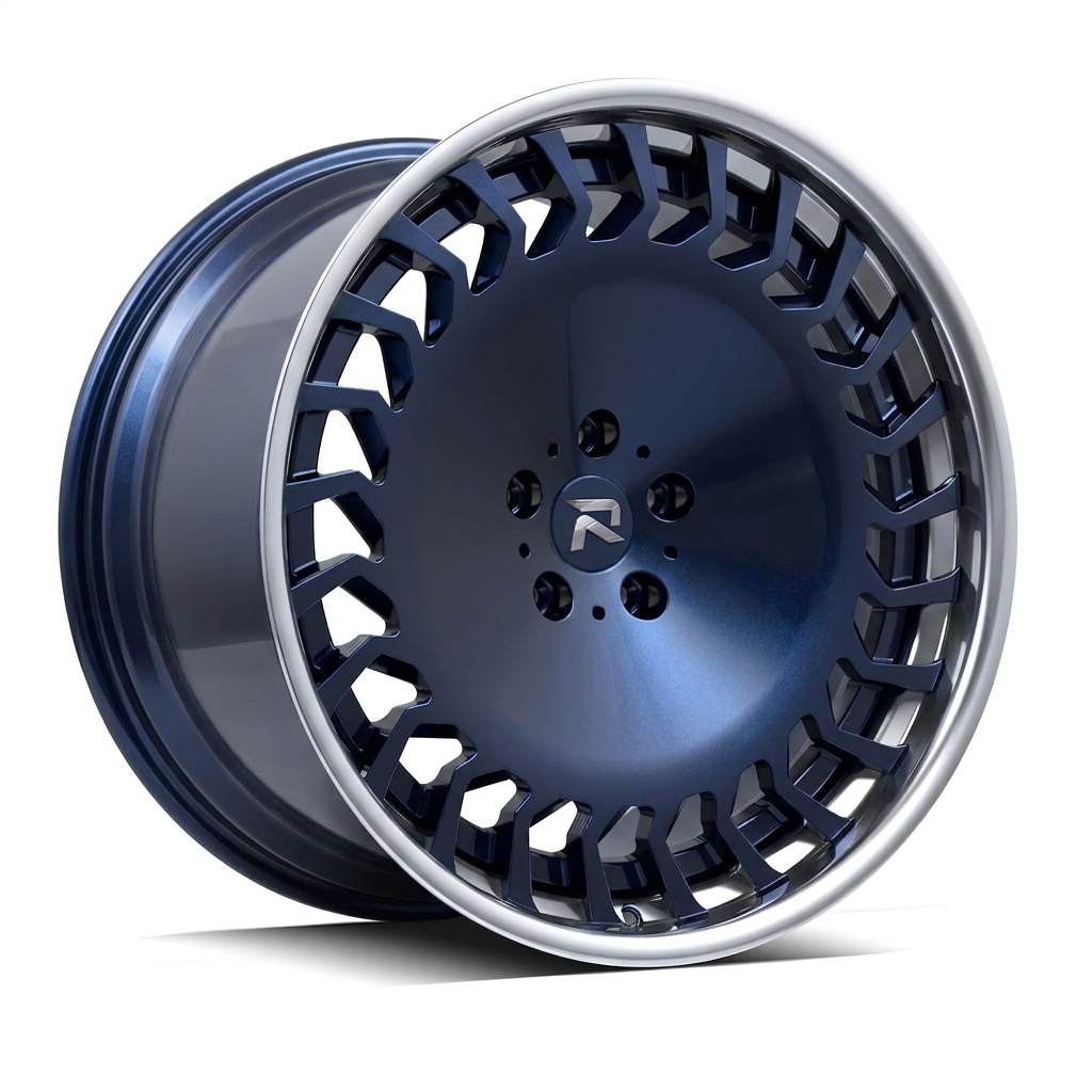 RZR CX forged wheel — Midnight Blue Pearl / Polished Lip