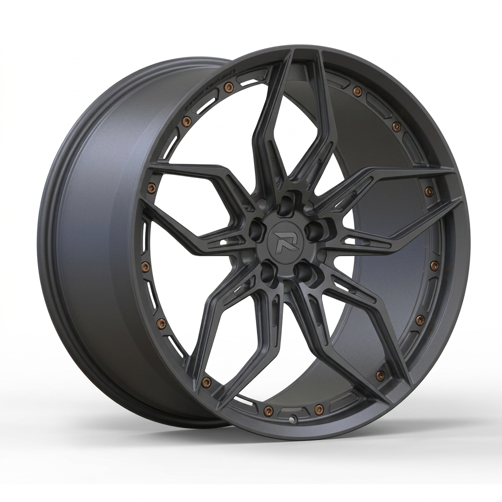 RZR CL forged wheel — Matte Anthracite / Bronze Hardware