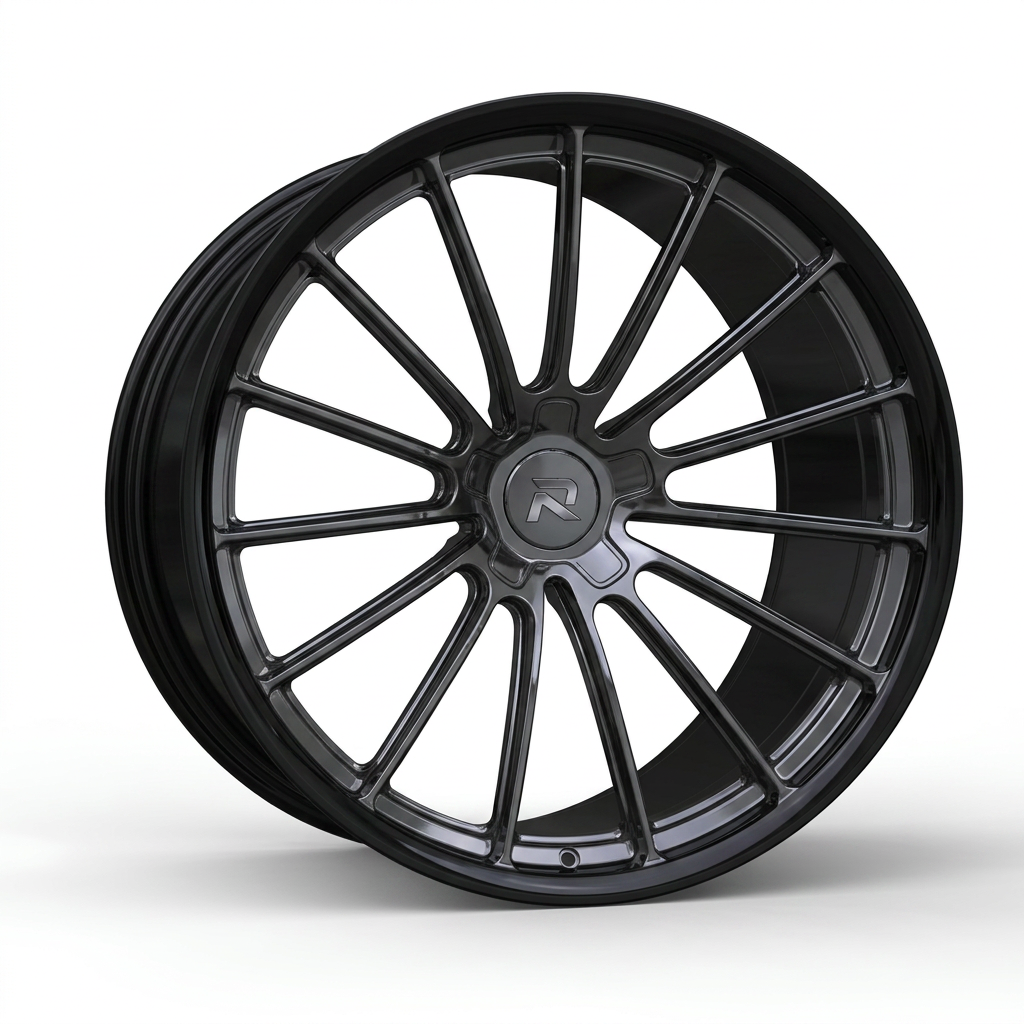 RZR CXCIV forged wheel — Smoked Chrome / Gloss Black