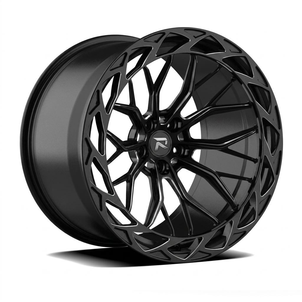 RZR CXXXIX forged wheel — Matte Black / Milled Edges