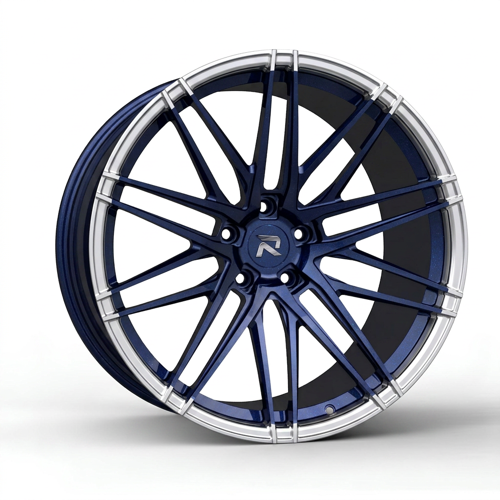 RZR CXCI forged wheel — Midnight Blue Pearl / Polished Lip
