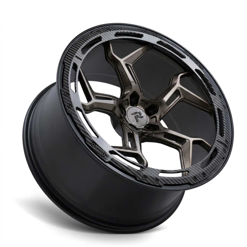 RZR LXXXVIII forged wheel — Smoked Chrome / Gloss Black