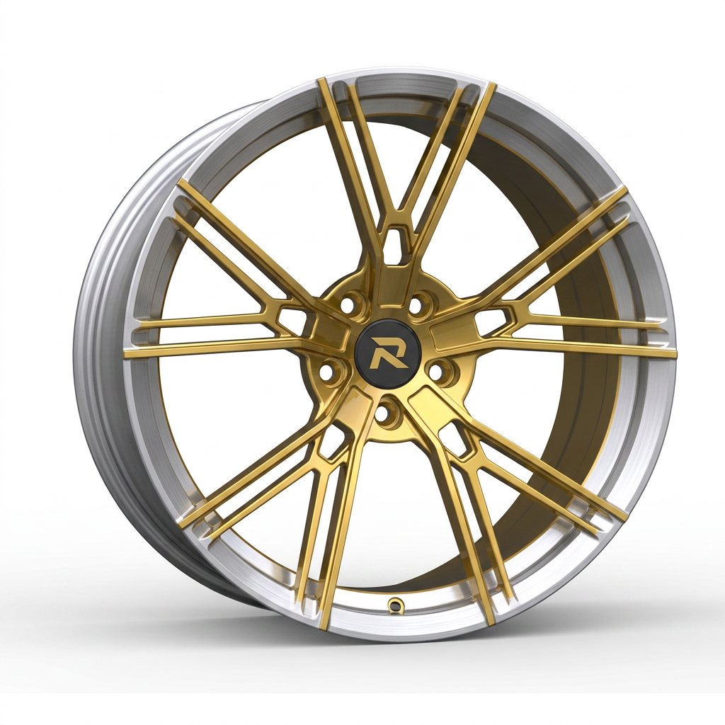 RZR CXC forged wheel — Gloss Gold / Machined Lip