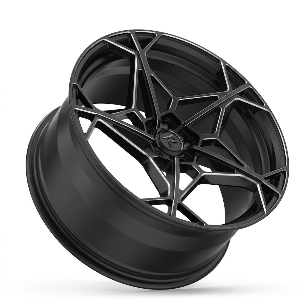 RZR XC forged wheel — Matte Black / Milled Edges