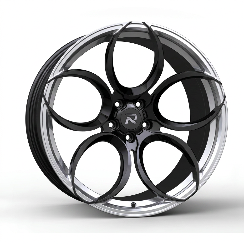 RZR CLXXXIX forged wheel — Gloss Black / Polished Lip